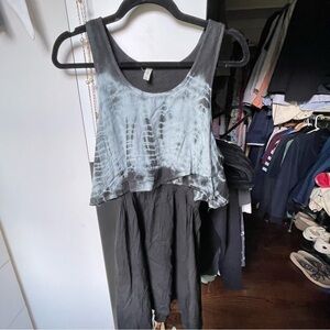 Tie-dye Black Cover Up